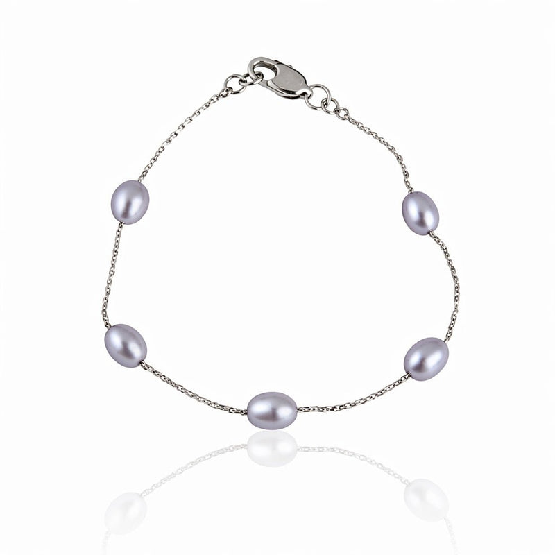 Pearl Station Bracelet - Leila Jewels