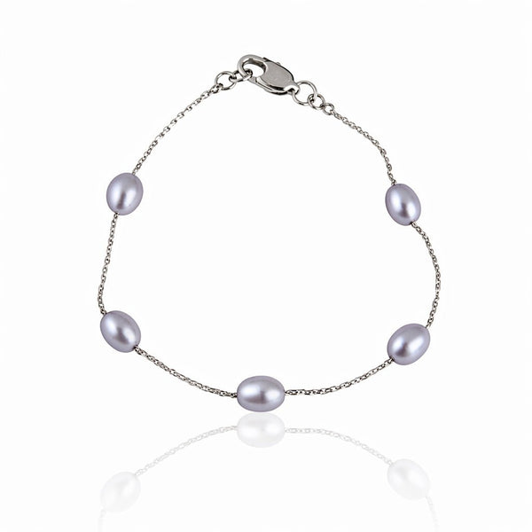 Pearl Station Bracelet - Leila Jewels