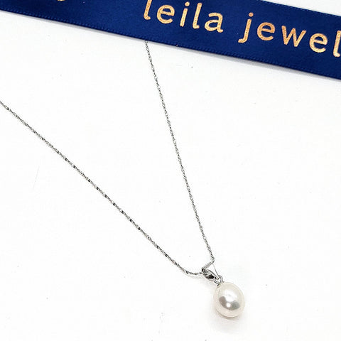 Pearl Teardrop Necklace - Leila Jewels