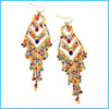 Handmade Beaded Chandelier Earrings - Tiered - Leila Jewels