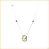 Halo Yellow Zirconia Necklace - Leila Jewels