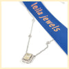 Halo Yellow Zirconia Necklace - Leila Jewels