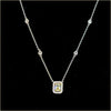 Halo Yellow Zirconia Necklace - Leila Jewels