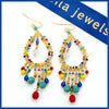 Handmade Beaded Chandelier Earrings - Teardrop - Leila Jewels