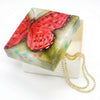 Red Spotted Butterfly Capiz Shell Painted Trinket Box - Leila Jewels