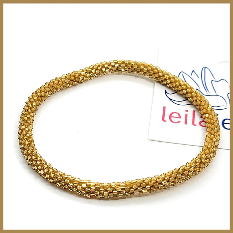 Mini Seed Bead Roll - On Bracelet - Leila Jewels