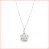 Sterling Pavé Rose Necklace - Leila Jewels