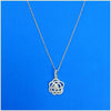 Sterling Pavé Rose Necklace - Leila Jewels