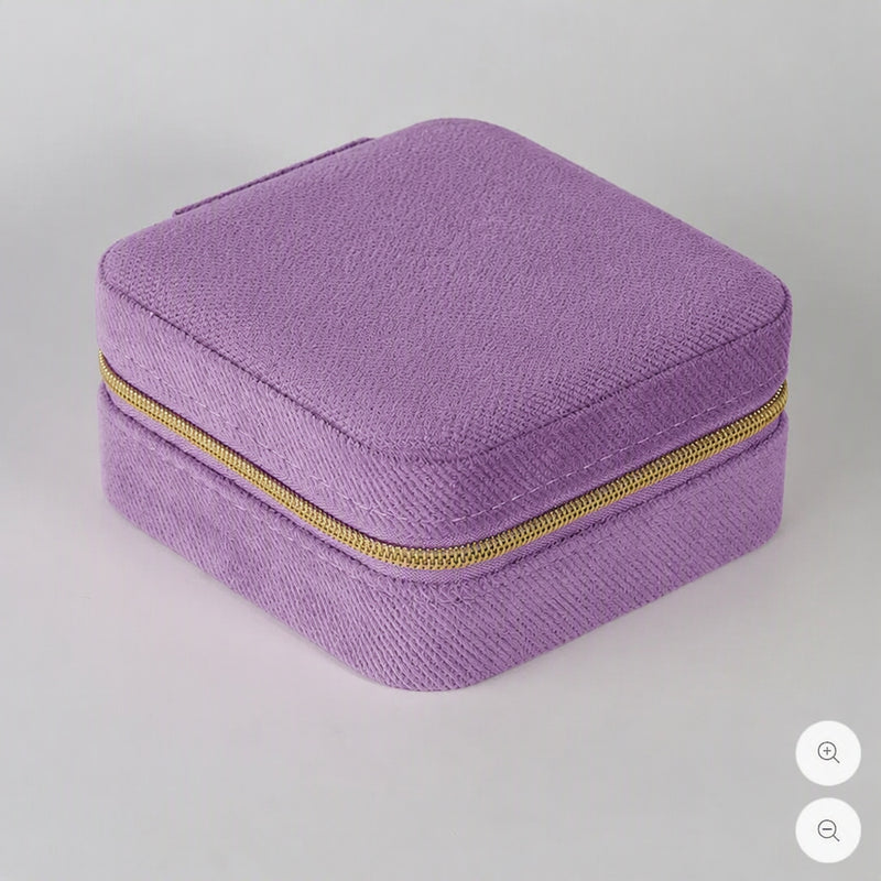 Weekend Luxe Travel Jewelry Organizer – Plush Microfiber Case