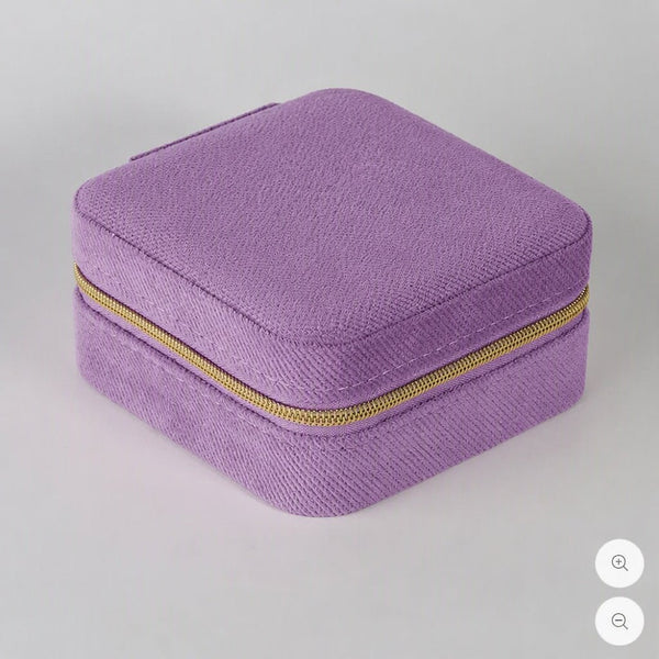 Weekend Luxe Travel Jewelry Organizer – Plush Microfiber Case - Leila Jewels