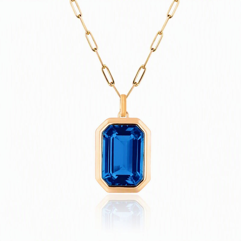 Radiant Zircon Pendant Necklace