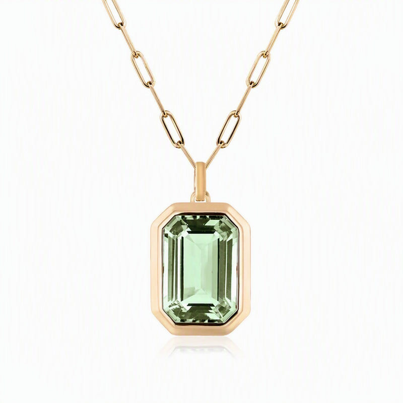 Radiant Zircon Pendant Necklace