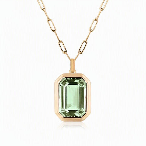 Radiant Zircon Pendant Necklace - Leila Jewels