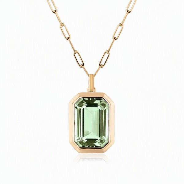Radiant Zircon Pendant Necklace - Leila Jewels