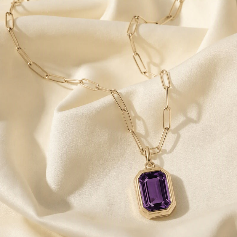 Radiant Zircon Pendant Necklace