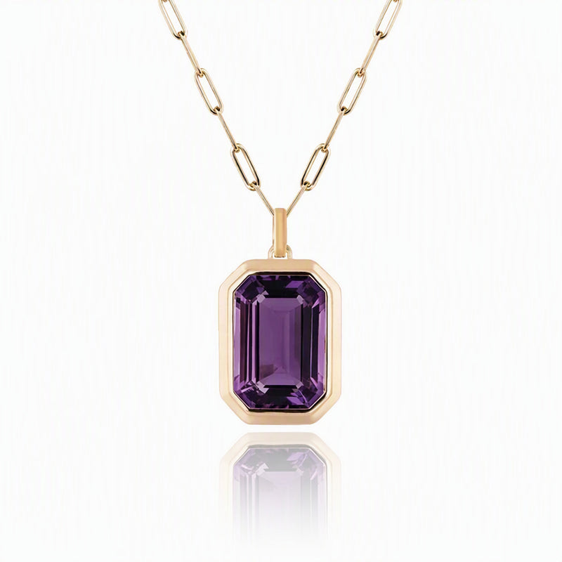 Radiant Zircon Pendant Necklace