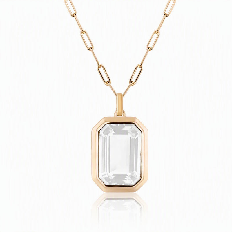 Radiant Zircon Pendant Necklace