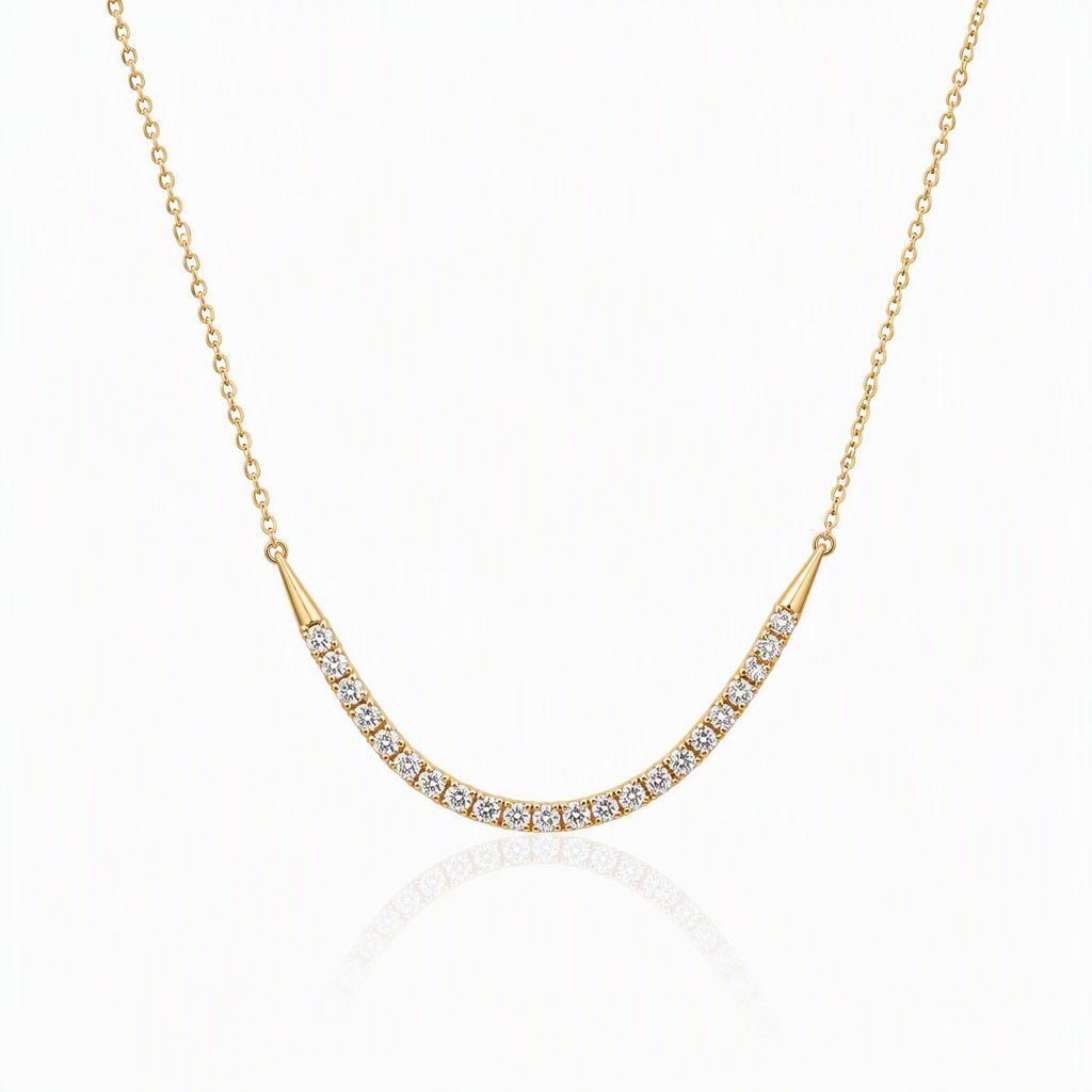 Gold Vermeil and CZ "Smile" Necklace - Leila Jewels