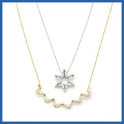 Butterfly Star of David Necklace