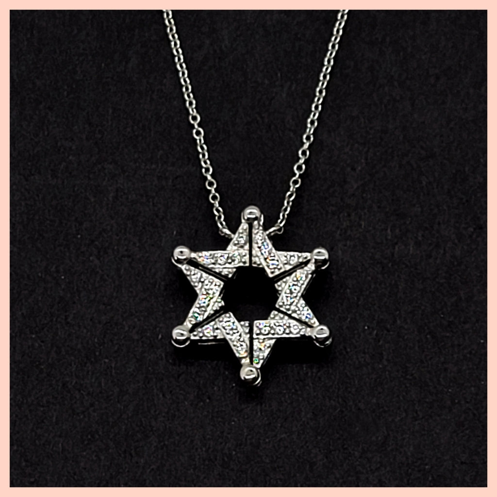 Butterfly Star of David Necklace - Leila Jewels