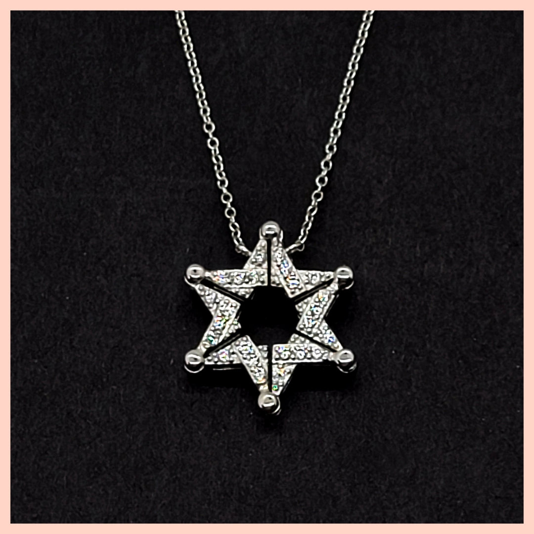 Butterfly Star of David Necklace - Leila Jewels