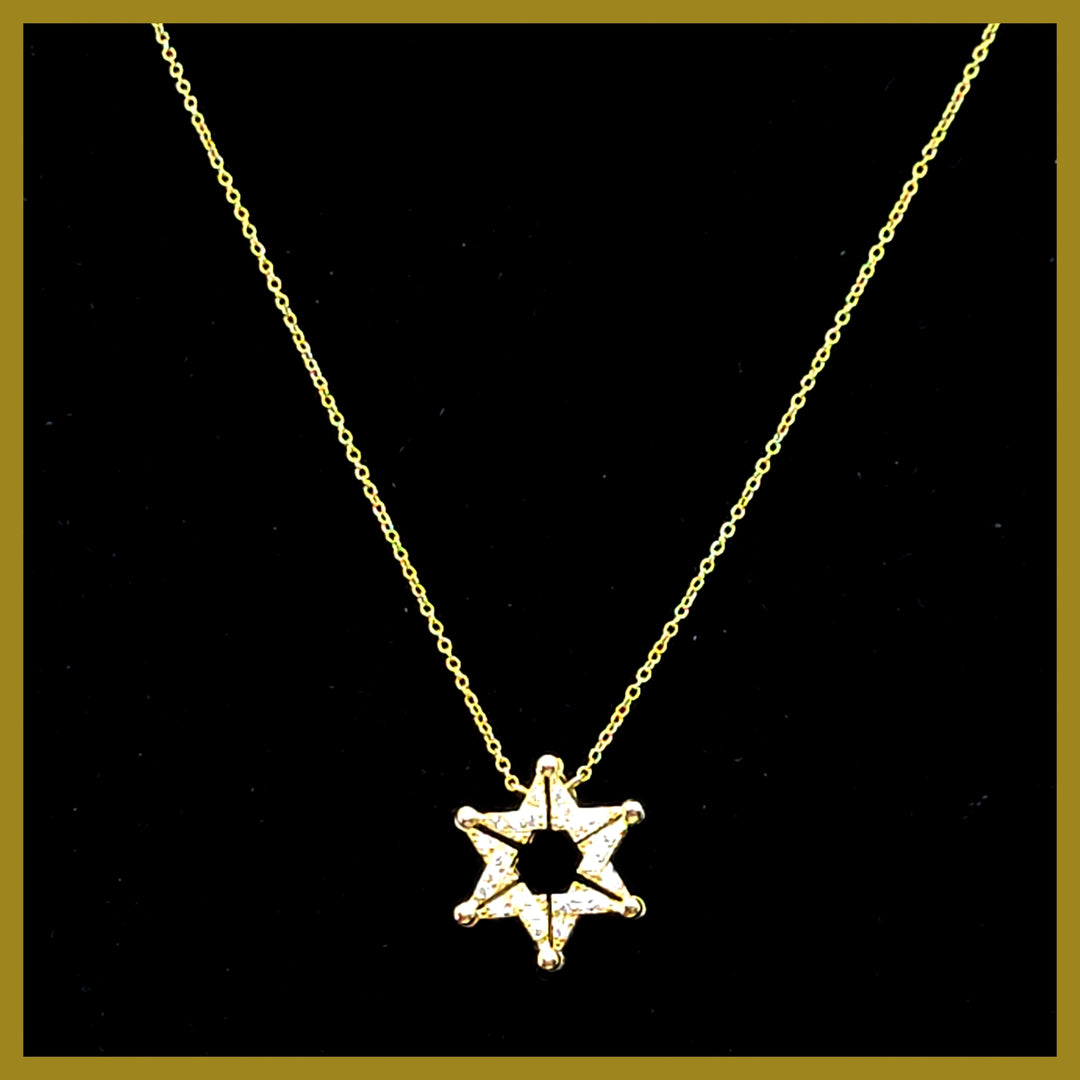 Butterfly Star of David Necklace