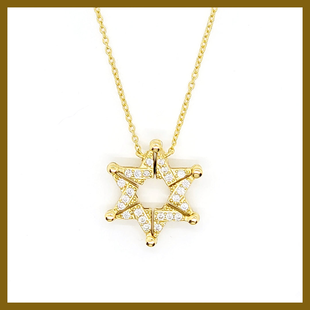 Butterfly Star of David Necklace