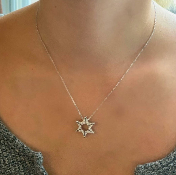 Butterfly Star of David Necklace - Leila Jewels