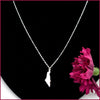Israel Map Pendant Necklace in Silver - Leila Jewels