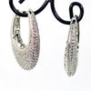 Crystal Pavé Teardrop Hoop Earrings - Leila Jewels