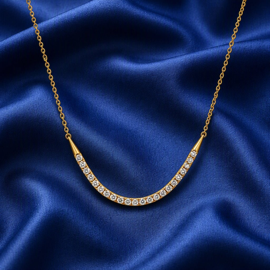 Gold Vermeil and CZ "Smile" Necklace - Leila Jewels