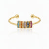 Rainbow Crystal Sterling Silver Spinner Ring - Leila Jewels
