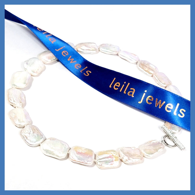 Square Baroque Pearl Necklace - Leila Jewels