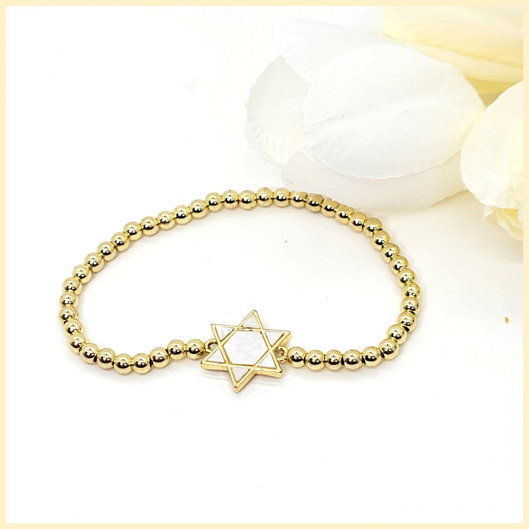 Mother of Pearl Star Bracelet - Leila Jewels
