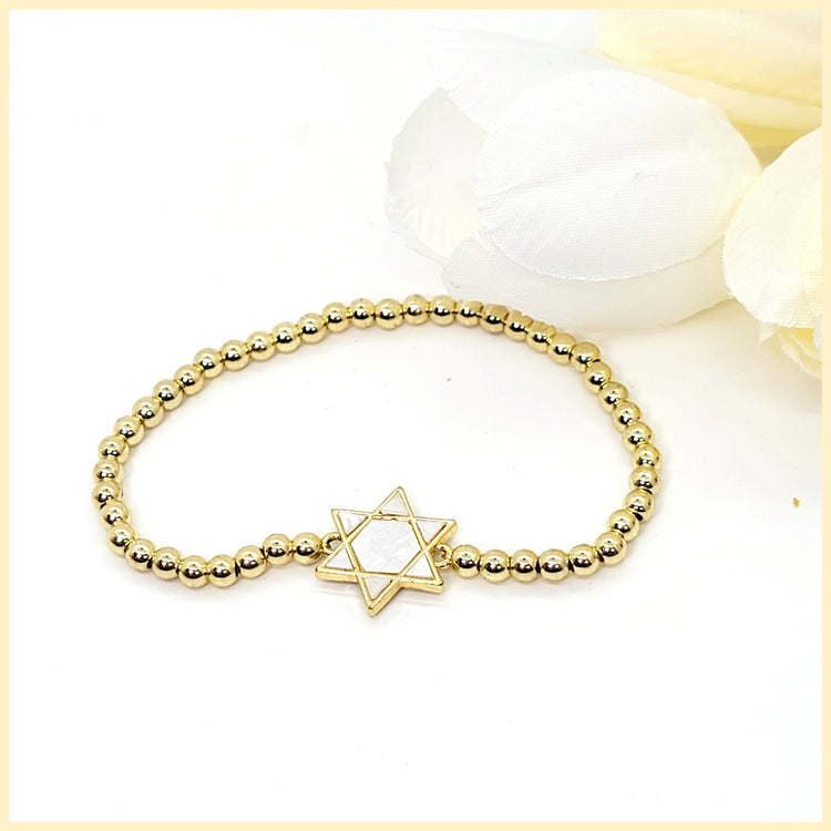 Mother of Pearl Star Bracelet - Leila Jewels