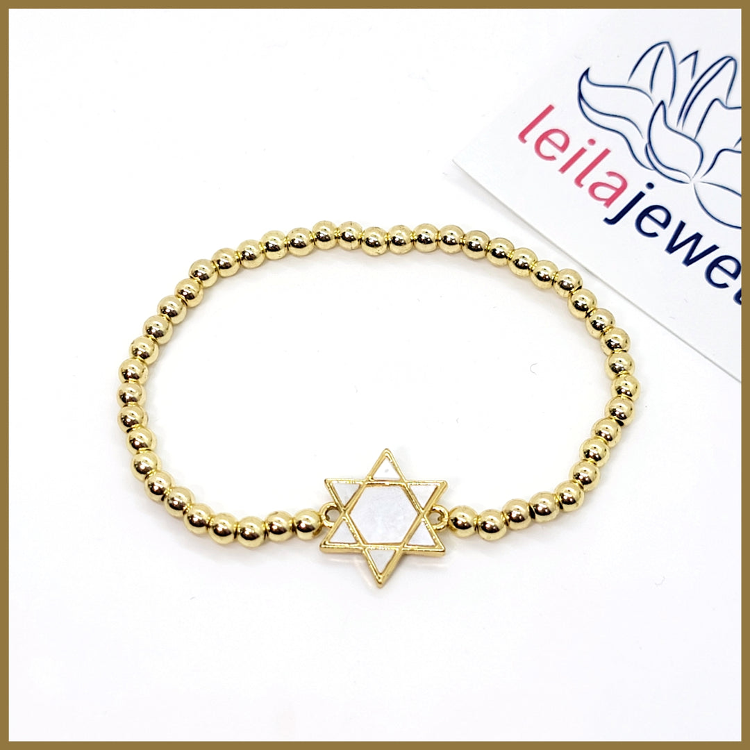 Mother of Pearl Star Bracelet - Leila Jewels