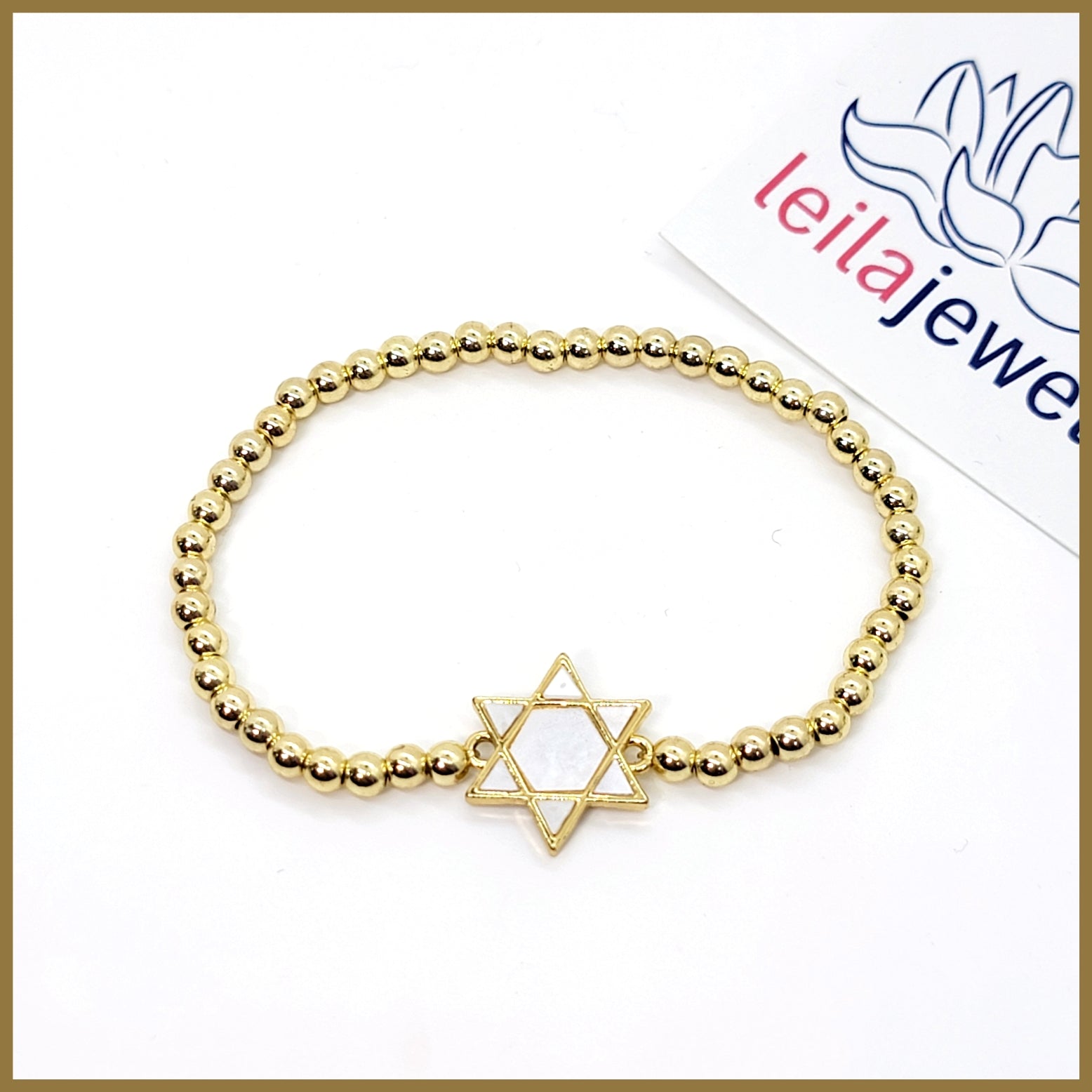 Mother of Pearl Star Bracelet - Leila Jewels