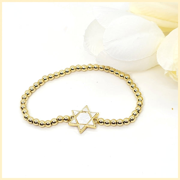 Mother of Pearl Star Bracelet - Leila Jewels