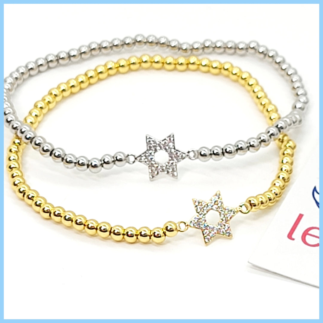Stretch Pavé Star Bracelet - Leila Jewels