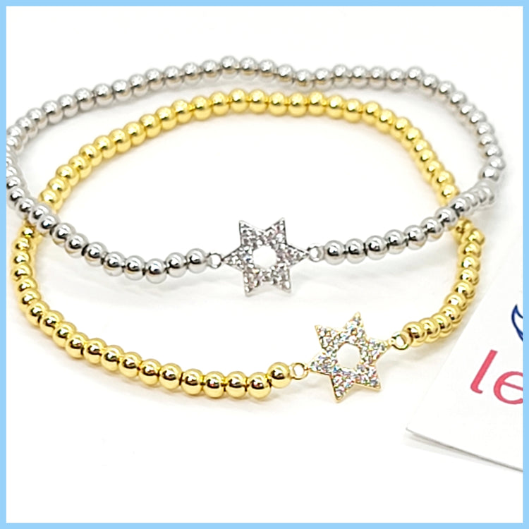 Stretch Pavé Star Bracelet - Leila Jewels