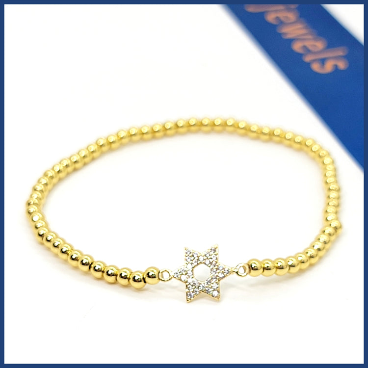 Stretch Pavé Star Bracelet - Leila Jewels