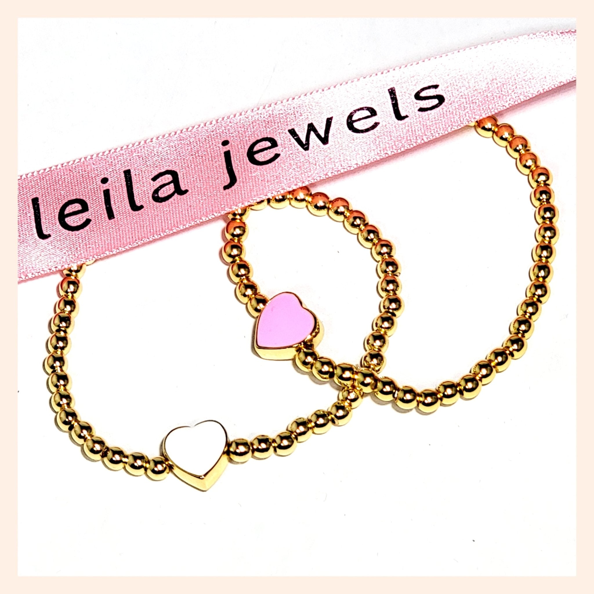 Stretchy Heart Bracelet - Leila Jewels