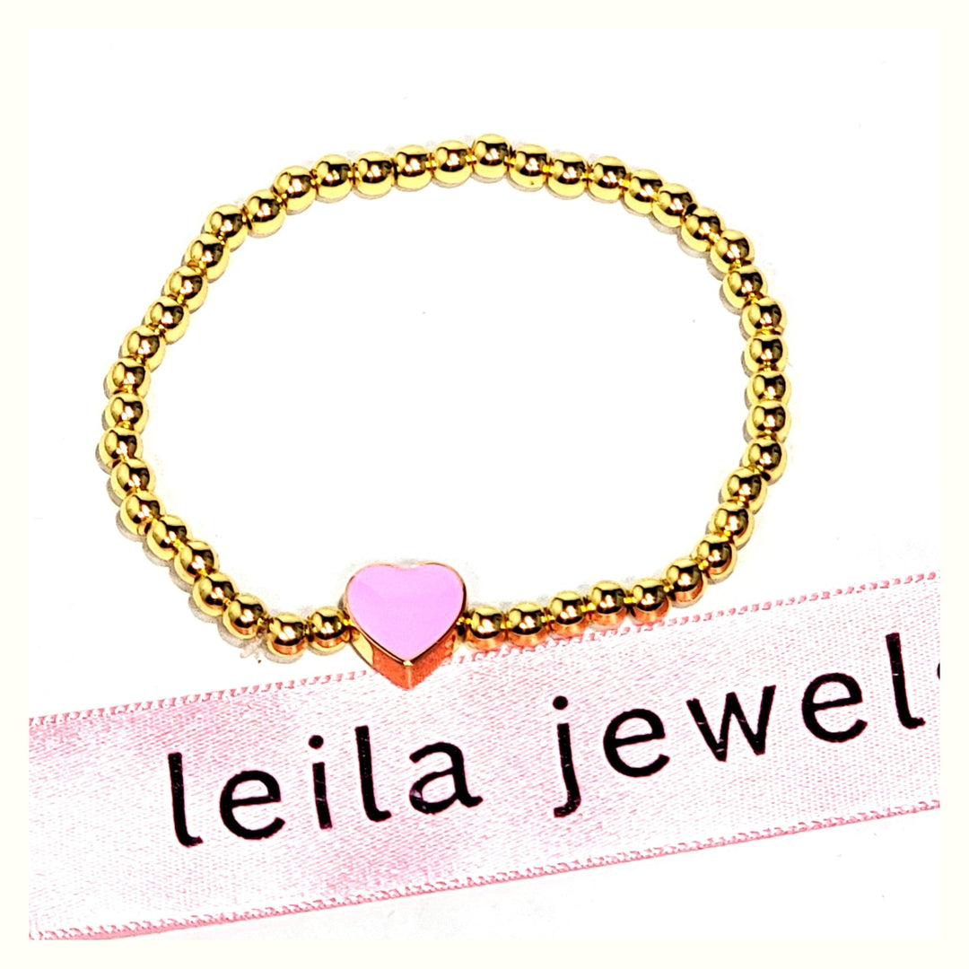 Stretchy Heart Bracelet - Leila Jewels