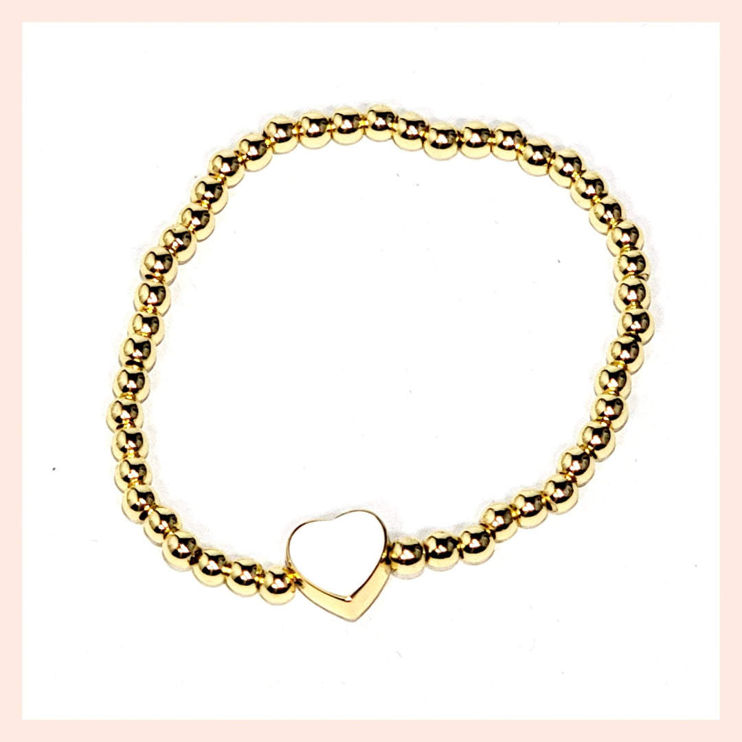 Stretchy Heart Bracelet - Leila Jewels