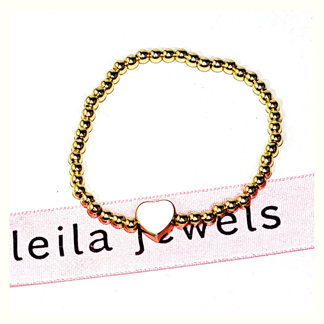 Stretchy Heart Bracelet - Leila Jewels