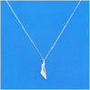Israel Map Pendant Necklace in Silver - Leila Jewels