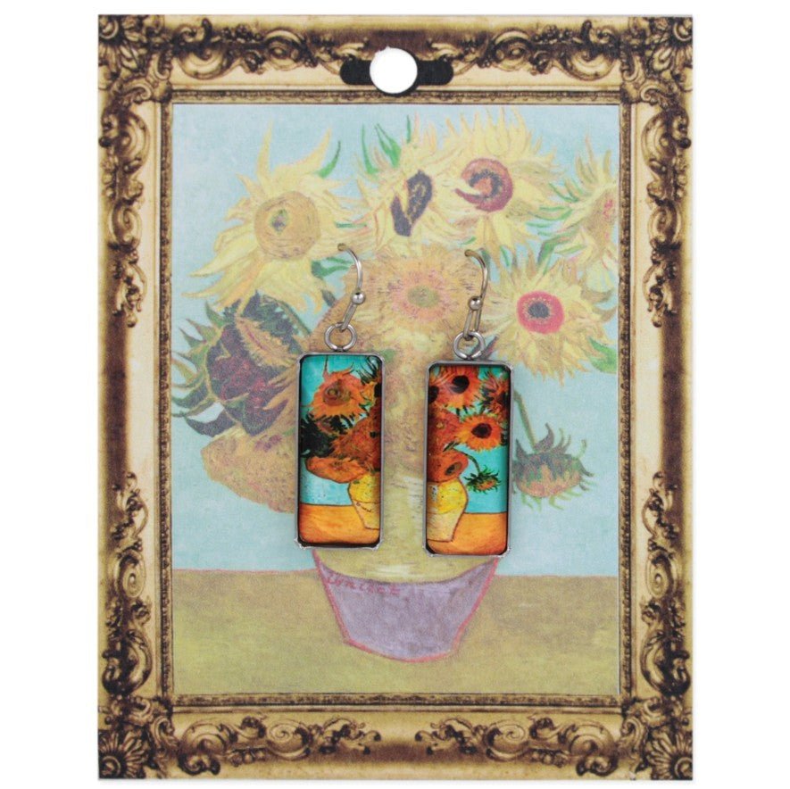 Sunflowers Art Earrings - Leila Jewels
