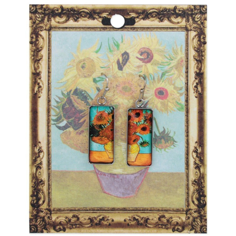 Sunflowers Art Earrings - Leila Jewels