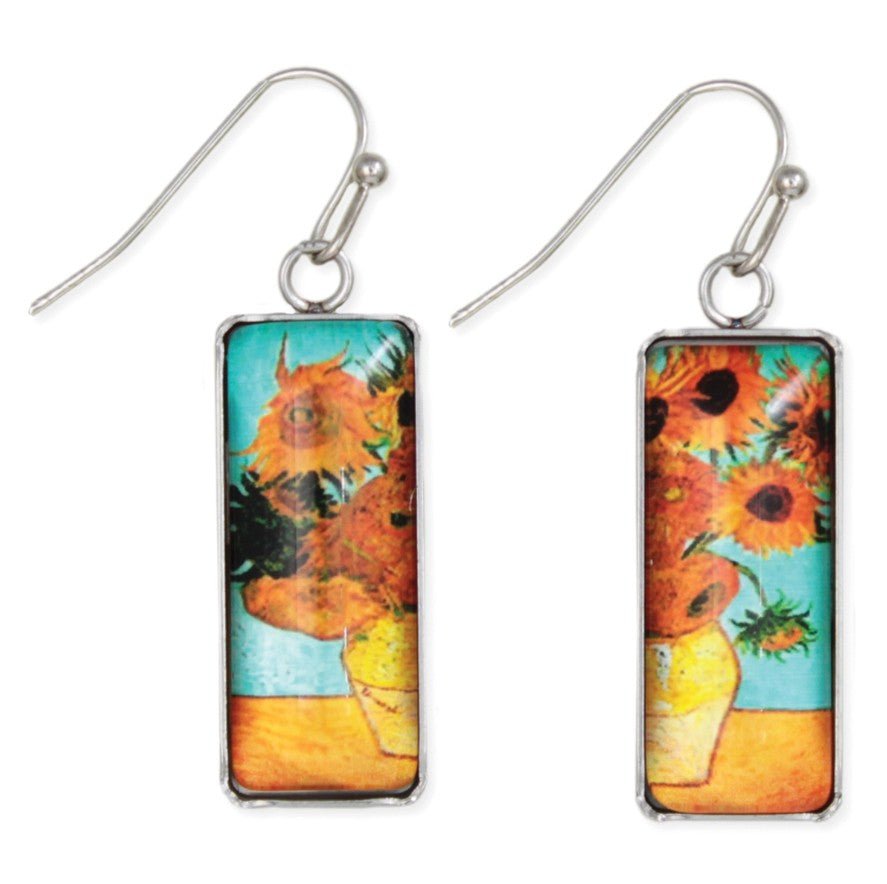 Sunflowers Art Earrings - Leila Jewels