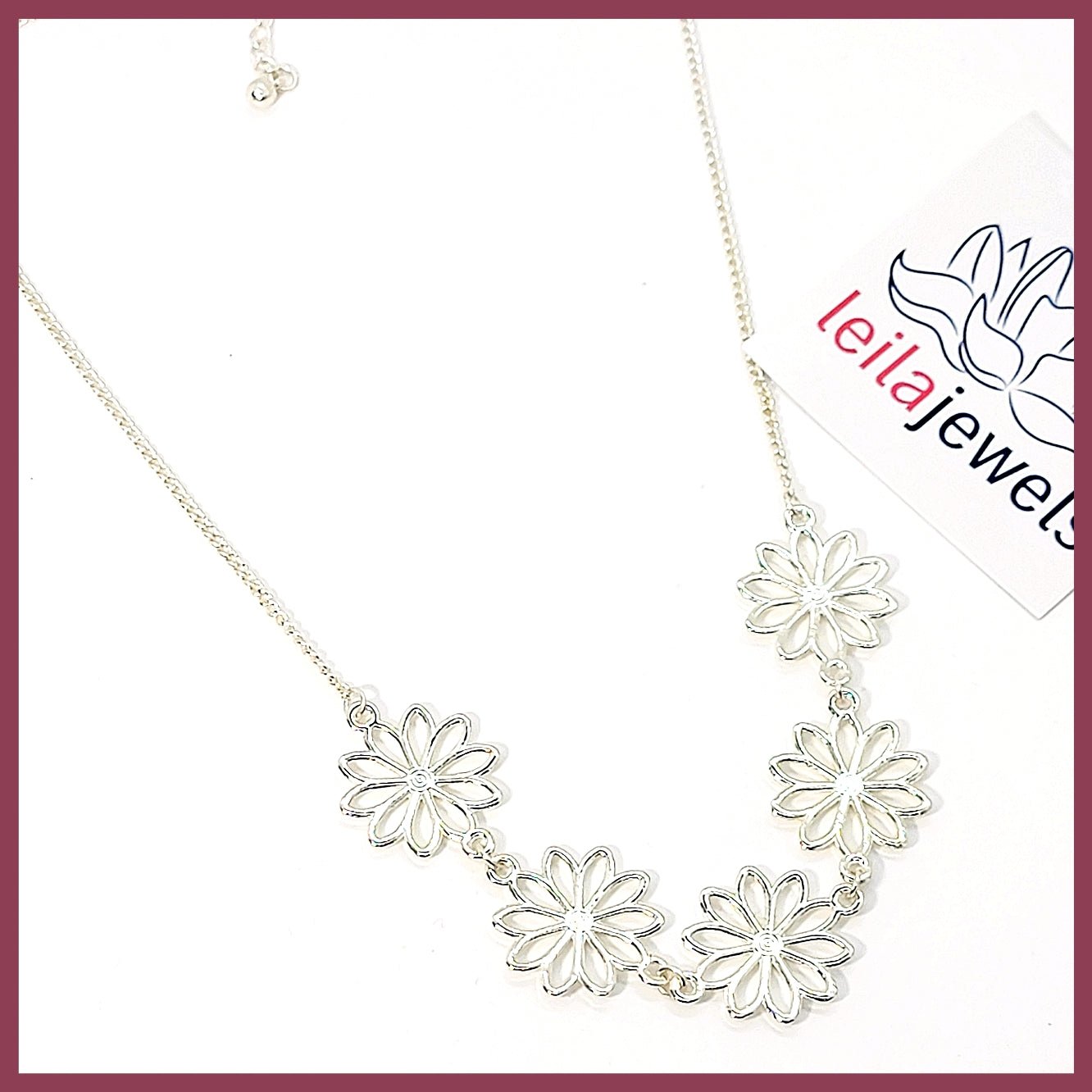 Five Flower Necklace - Leila Jewels